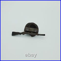 WW2 German M35 helmet K98 award Stahlhelm Mauser rifle Original metal trophy old