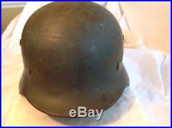 WW2 German M35 single decal helmet, shell size 62, bad liner, no chinstrap