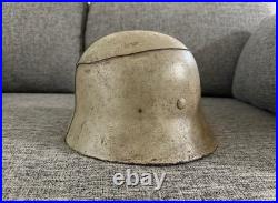 WW2 German M40 Bunker Grey Camouflage Helmet