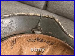 WW2 German M40 Bunker Grey Camouflage Helmet