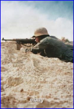 WW2 German M40 DAK Afrika Camouflage Helmet EF62