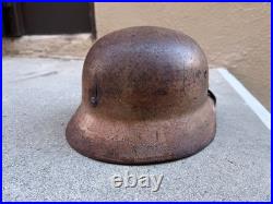WW2 German M40 DAK Afrika Camouflage Helmet EF62
