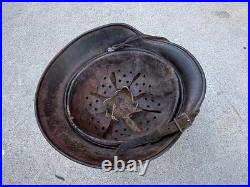 WW2 German M40 DAK Afrika Camouflage Helmet EF62
