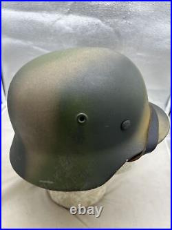 WW2 German M40 Helmet Camo Refurbished Size 57 S436