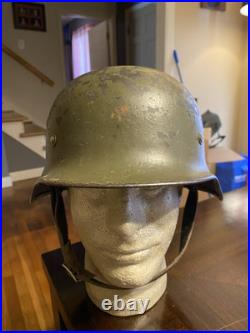 WW2 German M40 Helmet Finnish Reissue size 66 Shell EF 66