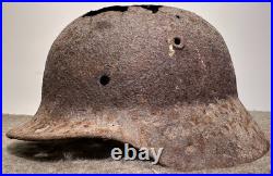WW2 German M40 Helmet Relic Size 64 Battle Damaged Dug Estonia Original