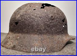 WW2 German M40 Helmet Relic Size 64 Battle Damaged Dug Estonia Original