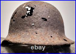 WW2 German M40 Helmet Relic Size 64 Battle Damaged Dug Estonia Original