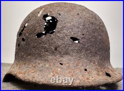 WW2 German M40 Helmet Relic Size 64 Battle Damaged Dug Estonia Original