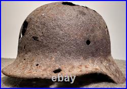 WW2 German M40 Helmet Relic Size 64 Battle Damaged Dug Estonia Original