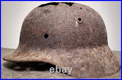 WW2 German M40 Helmet Relic Size 64 Battle Damaged Dug Estonia Original