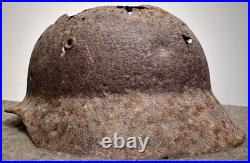 WW2 German M40 Helmet Relic Size 64 Battle Damaged Dug Estonia Original