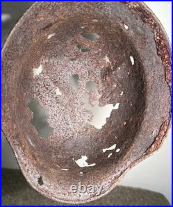 WW2 German M40 Helmet Relic Size 64 Battle Damaged Dug Estonia Original