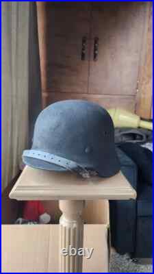 WW2 German M40 Helmet refurbished, maybe finnish, german liner from atf size 58 WW2 German M40 Helmet refurbished, maybe finnish, german liner from atf size 58