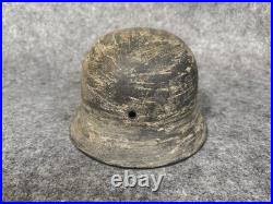 WW2 German M40 Snow Camo Helmet Q64