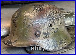 WW2 German M40 Steel Helmet (Stahlhelm) SE64 Genuine 3 Color'Normandy' Camo WW2 German M40 Steel Helmet (Stahlhelm) SE64 Genuine 3 Color'Normandy' Camo