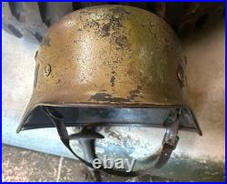 WW2 German M40 Steel Helmet (Stahlhelm) SE64 Genuine 3 Color'Normandy' Camo WW2 German M40 Steel Helmet (Stahlhelm) SE64 Genuine 3 Color'Normandy' Camo