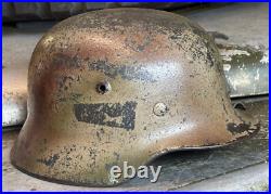 WW2 German M40 Steel Helmet (Stahlhelm) SE64 Genuine 3 Color'Normandy' Camo WW2 German M40 Steel Helmet (Stahlhelm) SE64 Genuine 3 Color'Normandy' Camo
