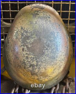 WW2 German M40 Steel Helmet (Stahlhelm) SE64 Genuine 3 Color'Normandy' Camo WW2 German M40 Steel Helmet (Stahlhelm) SE64 Genuine 3 Color'Normandy' Camo