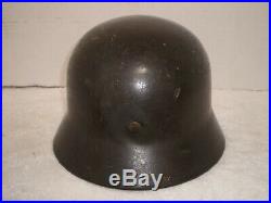 WW2 German M40 steel helmet, Q64, original paint, liner
