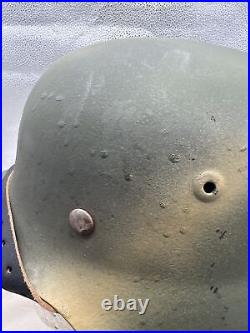 WW2 German M42 Helmet Camo Refurbished Size 57 S433