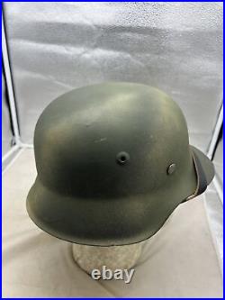WW2 German M42 Helmet Camo Refurbished Size 57 S433
