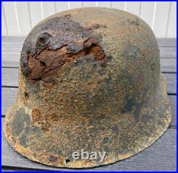 WW2 German M42 Helmet Relic Size 66 Found in Sorva, Saaremaa, Estonia WH WW2 German M42 Helmet Relic Size 66 Found in Sorva, Saaremaa, Estonia WH