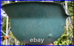 WW2 German M42 Helmet Shell, Size 68 Rebuilt/Plugged Holes, Repainted Wehrmacht