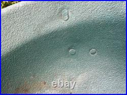 WW2 German M42 Helmet Shell, Size 68 Rebuilt/Plugged Holes, Repainted Wehrmacht