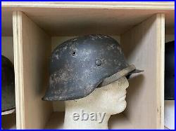 WW2 German M42 Helmet With Liner & Chinstrap (NS66)