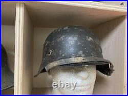WW2 German M42 Helmet With Liner & Chinstrap (NS66)