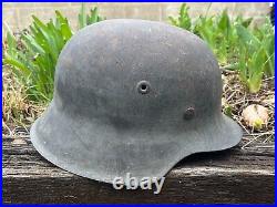 WW2 German M42 No Decal Helmet Original NAMED