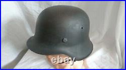 WW2 German M42 Raw Edge Army Heer Helmet Including Zinc & Leather Liner