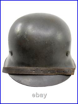 WW2 German M42 Raw Hedge Combat Helmet ET 64 Lot No. 1413