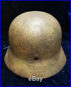 WW2 German Normandy Cam German M40 Helmet 100% Genuine