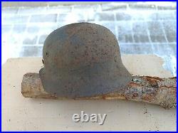WW2 German Original Helmet from the German bunker