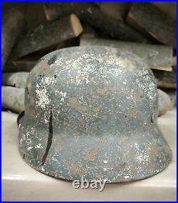 WW2 German Original M35 Original Paint helmet size 68 Big Size Free Shipping