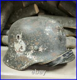 WW2 German Original M35 Original Paint helmet size 68 Big Size Free Shipping