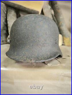 WW2 German Original M40 helmet size 64 original paint Free Shipping