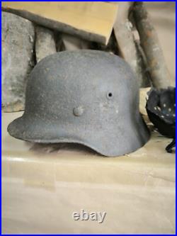 WW2 German Original M40 helmet size 64 original paint Free Shipping WW2 German Original M40 helmet size 64 original paint Free Shipping