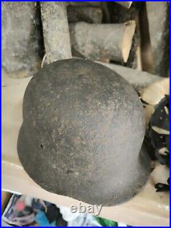 WW2 German Original M40 helmet size 64 original paint Free Shipping