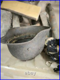 WW2 German Original M40 helmet size 64 original paint Free Shipping WW2 German Original M40 helmet size 64 original paint Free Shipping