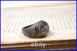 WW2 German Steel Helmet Ring, Authentic WWII Military Relic, Rare Collectible