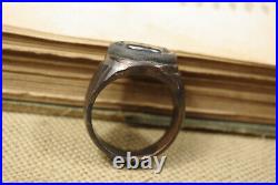 WW2 German Steel Helmet Ring, Authentic WWII Military Relic, Rare Collectible