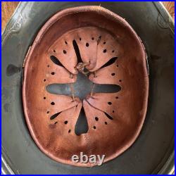 WW2 German Vulkanfiber helmet Used By Chilean Army 1940s Stahlhelm Military Rare