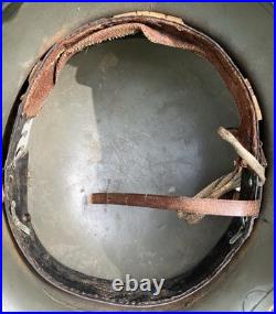WW2 German Vulkanfiber helmet Used By Chilean Army 1940s Stahlhelm Military Rare