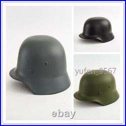 WW2 German WWII Soldier M35 Helmet Steel Material Stahlhelm Black Green Color