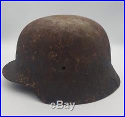 WW2 German Wehrmacht Relic M40 M35 M42 Helmet Normandy Metal Detector Find
