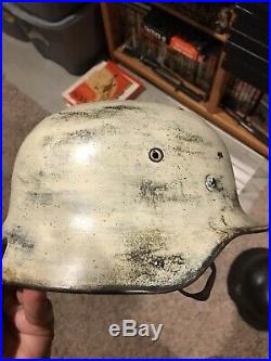 WW2 German Winter Camo Helmet