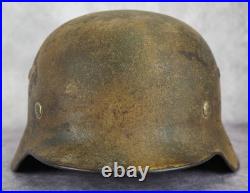 WW2 German heer army camo Helmet M35 combat US military Veteran estate stahlhelm
